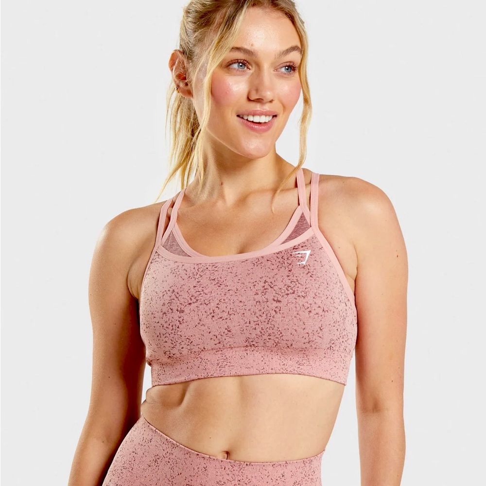 Gymshark Adapt Fleck Seamless Sports Bra - Mineral | Paige Pink